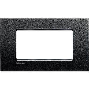 PLACCA LIVING LIGHT ANTRACITE LNA4804AR BTICINO QUADRA 4 POSTI - BTICINO LNA4804AR product photo Photo 01 3XL