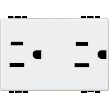 LIGHT - PRESA DUPLEX UL 2P+T 15A - BTICINO N4188 product photo Photo 01 3XL