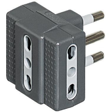 KIT - ADATTATORE TRIS 3 BIPASSO 16A GRIG - BTICINO S3604G - BTICINO S3604G product photo Photo 01 3XL