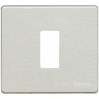 PLACCA 1 POSTO SCATOLA TONDA ALLUMINIO MAGIC - BTICINO 500/1/AL product photo