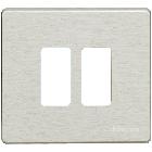 MAGIC - PLACCA 2P SCATOLA TONDA ALLUMINIO - BTICINO 500/2/AL - BTICINO 500/2/AL product photo
