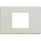 PLACCA 2 POSTI CENTRATI ALLUMINIO MAGIC TT - BTICINO 503/23A/AL product photo