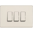 PLACCA 3 POSTI RESINA AVORIO MAGIC - BTICINO 503/3/R product photo