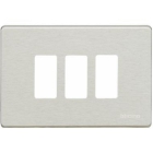 PLACCA 3 POSTI ALLUMINIO OXIDAL MAGIC - BTICINO 503/3/X product photo