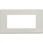 PLACCA 4 POSTI ALLUMINIO MATIX AVORIO MAGIC TT - BTICINO 504/4A/AL product photo