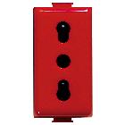 MATIX - PRESA STD ITA 10/16A ROSSA ANTIBATT - BTICINO A5180RAB - BTICINO A5180RAB product photo