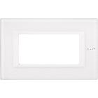 AXOLUTE PLACCA 4P VETRO BIANCO - BTICINO HA4804VBB - BTICINO HA4804VBB product photo