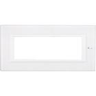 AXOLUTE PLACCA 6P VETRO BIANCO - BTICINO HA4806VBB - BTICINO HA4806VBB product photo