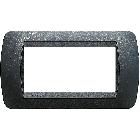 LIVING INTERNATIONAL PLACCA 4P PLASTICA ACCIAIO S. L4804PA - BTICINO L4804PA product photo