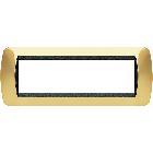 LIVING INT - PLACCA 7 POSTI ORO VERO - BTICINO L4807OR product photo