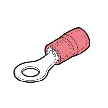 CAPOCORDA RINFORZATO ROSSO OCCH.VITE 4MM. - CEMBRE RKY-M4 product photo