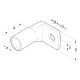 Capocorda sez.70mmq vite 8mm piegato a 90° - CEMBRE A14-L8 product photo Photo 02 2XS