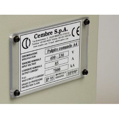 Targhe quadro mg-vrt-r bianco pvc 102x138 - CEMBRE 48928 product photo Photo 01 3XL