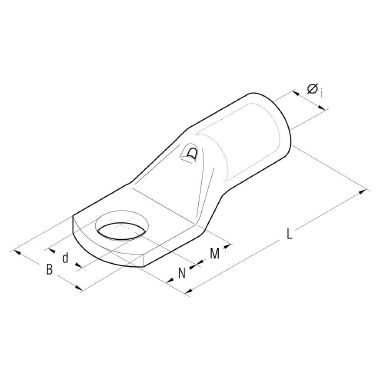 A12/M6/15 - CEMBRE A12-M6/15 CAPOCORDA NON ISOLATO PER CONDUTTORI IN RAME CLASSE 5 E 6 - CEMBRE A12-M6/15 product photo Photo 02 3XL