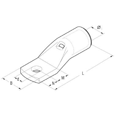 A19/M8/19 - CEMBRE A19-M8/19 CAPOCORDA SEZ. 95mmq VITE 8mm B=19mm - CEMBRE A19-M8/19 product photo Photo 02 3XL