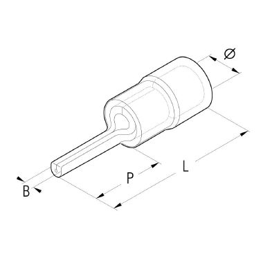 Capocorda halogen free blu punt. p=7,8 mm. - CEMBRE BP-P8 product photo Photo 02 3XL