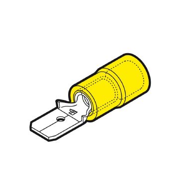 CONNETTORE INNESTO MASCHIO GIALLO 6,35x0,8 CEMBRE GF-M608 - CEMBRE GF-M608 product photo Photo 01 3XL