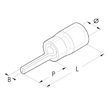 CAPOCORDA ROSSO A PUNTALE TONDO P=12MM - CEMBRE RF-P12 product photo Photo 03 3XL