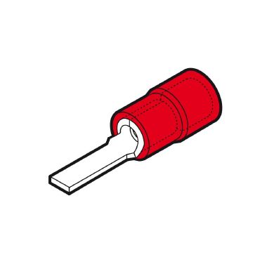 CAPOCORDA ROSSO A PUNTALE PIATTO P=12,8X3,0 - CEMBRE RF-PP12 product photo Photo 02 3XL