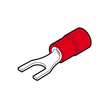 Capocorda rosso a forcella vite 4mm b=7,5mm - CEMBRE RF-U4/2 product photo Photo 01 3XL