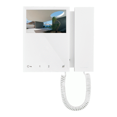 VIDEOCITOFONO MONITOR A COLORI MINI CON CORNETTA 2 FILI SISTEMA SIMPLEBU STOP BIANCO - COMELIT 6701W product photo Photo 01 3XL
