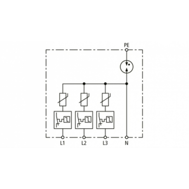 SCARICATORE DI SOVRATENSIONE SPD T2 3P+N MONOBLOCCO - DEHN 900456 product photo Photo 03 3XL