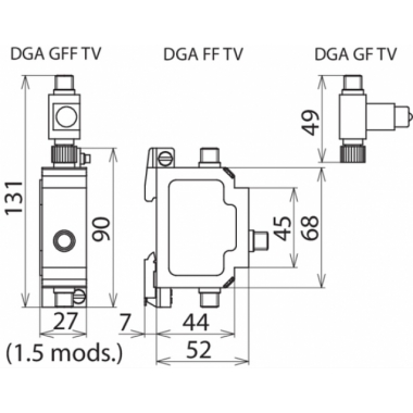 SCARICATORE DI SOVRATENSIONI DEHNGATE DGA FF TV - DEHN 909703 product photo Photo 02 3XL