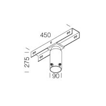 STAFFA PALO PER CROMO 59 ZINCATO - DISANO ILLUMINAZIONE ACC59 product photo