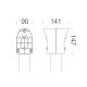 ATTACCO PALO DOPPIO GARDEN 453 ARG.S - DISANO ILLUMINAZIONE ACC453ARG product photo Photo 01 2XS