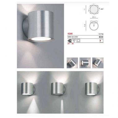 LAMP. PAR. FOKUS G9 ALL. ANOD. - EGOLUCE 4286.45 product photo Photo 02 3XL