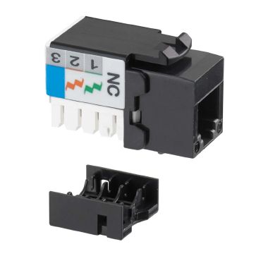 PRESA 6/6 RJ12 CAT.3 ORIZZ.NO SCH.NERO - FANTON 23709 - FANTON 23709 - FANTON 23709 product photo Photo 01 3XL