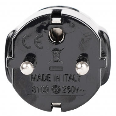 ADATTATORE PRESA BIPASSO ITALIANA SPINA TEDESCA SHUKO 16A NERO - FANTON 81091 product photo Photo 04 3XL