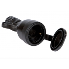 PRESA VOLANTE IP44 IN GOMMA CON COPERCHIO TEDESCA NERA - FANTON 81032 product photo