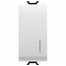 PULSANTE UNIPOLARE 250V AC - NA 16A ILLUMINABILE - LOCALIZZAZIONE - 1 MODULO - BIANCO - CHORUS - GEWISS GW10132 product photo