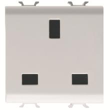 PRESA 2M 2P+T 13A ST.INGLESE BIANCO - GEWISS GW10296 - GEWISS GW10296 - GEWISS GW10296 product photo