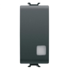 INTERRUTTORE 1M 1P 16AX ILLUMINAZIONE SEGNALETICA NERO - GEWISS GW12003 product photo