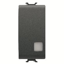 PULSANTE 1M 1P NA 16A ILL.SEGN.NERO - GEWISS GW12133 - GEWISS GW12133 product photo