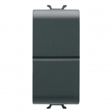 PULSANTE UNIP.DOPPIO NA 16A NERO - GEWISS GW12141 - GEWISS GW12141 product photo