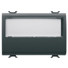 PULSANTE 3M 1P NA 10A TARGA PORTANOME ILLUMINAZIONE NOME - GEWISS GW12192 product photo