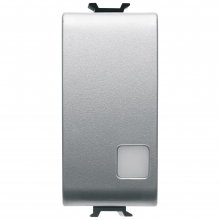 DEVIATORE 1M 1P 16AX ILLUMINAZIONE SEGNALAZIONE TITANIO - GEWISS GW14053 product photo