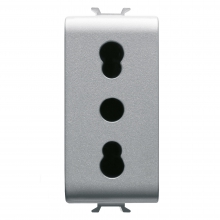 PRESA 1M 2P+T 16A BIV.P17-11 ST.ITA.TIT. - GEWISS GW14203 product photo