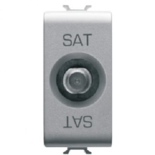 PRESA TV/SAT 1M DIRETTA CONNETTORE F-FEMMINA TITANIO - GEWISS GW14371 product photo
