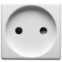 PRESA 2P 16A STANDARD FRANCESE SCHERMO SY/WT - GEWISS GW20206 product photo