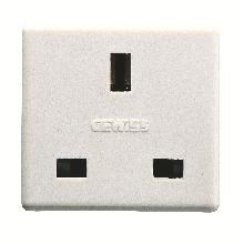 PRESA 2P+T 13A BRITISH STD CON SCH.SY/WT - GEWISS GW20208 - GEWISS GW20208 - GEWISS GW20208 product photo