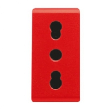 PRESA 2P+T 16A BIVALENTE STANDARD ITALIANO ROSSA - GEWISS GW20295 product photo
