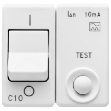 INTERRUTTORE MAGNETOTERMICO DIFFERENZIALE 1P+N 10MA SYSTEM WHITE - GEWISS GW20438 product photo