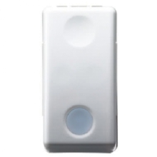 PULSANTE 1P NA 10A LUMINOSO 12/24V SY/WT - GEWISS GW20516 product photo