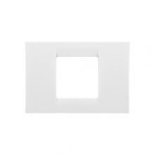 PLACCA VIRNA - IN TECNOPOLIMERO FINITURA LUCIDA - 2 POSTI - BIANCO NUVOLA - SYSTEM - GEWISS GW22102 product photo