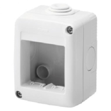 CONTENITORE 2 POSTI ORIZZONTALE PROTETTO IP 40 PER APPARECCHI SYSTEM - GEWISS GW27002 product photo