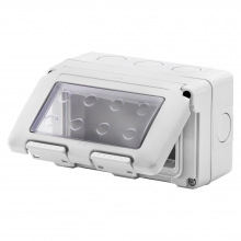 CONTENITORE APPARECCHI SYSTEM 4 POSTI ORIZZONTALE STAGNO - GEWISS GW27044 product photo
